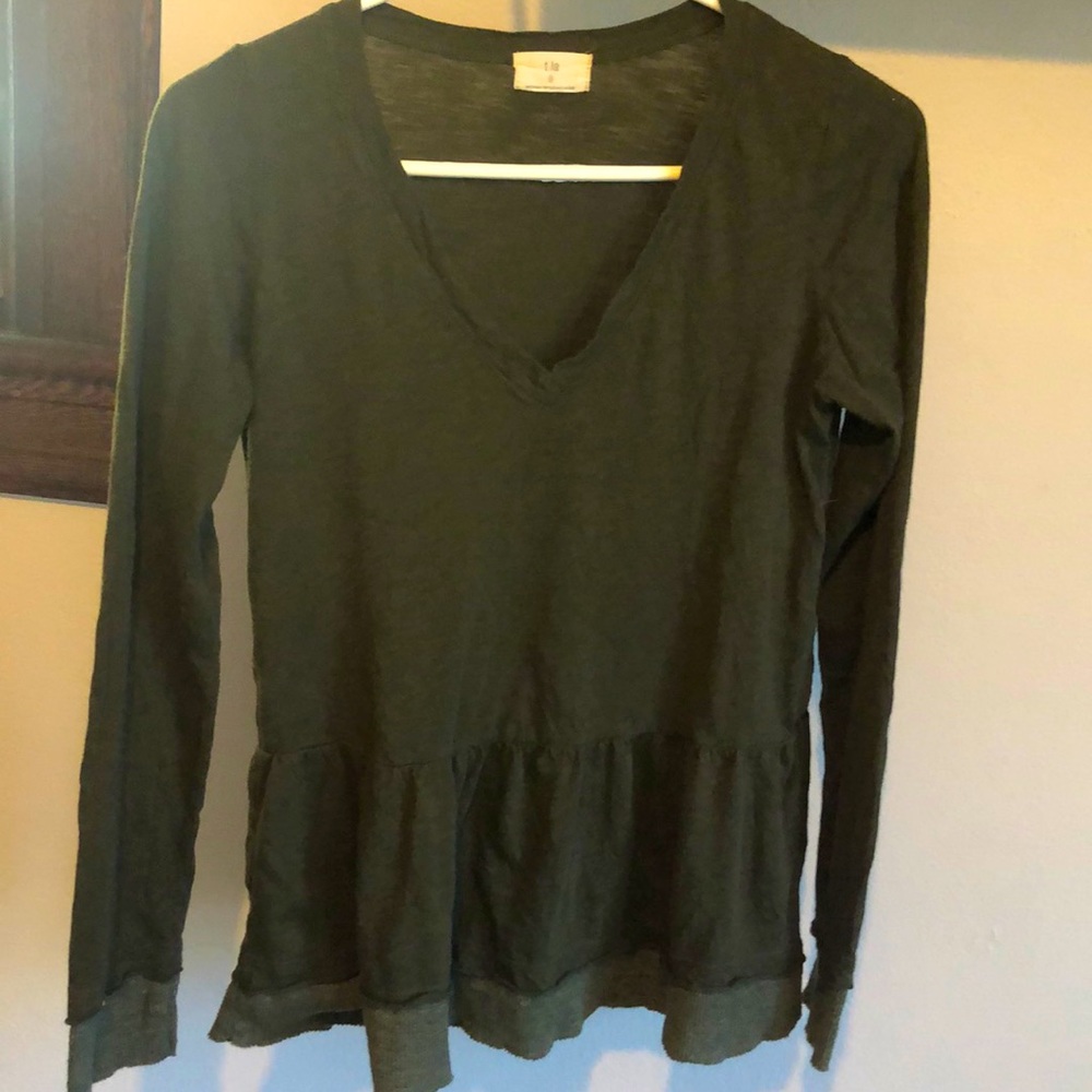 T.la green top purchased through anthropology
